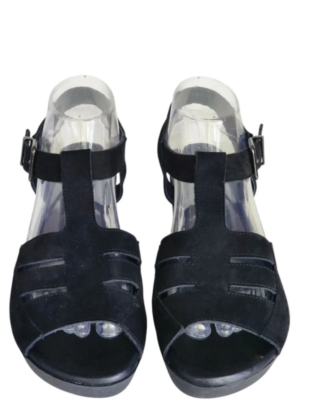 ARCHE Kimloo Platform Sandals Black Nubuck Leather Slingback Size 39 8